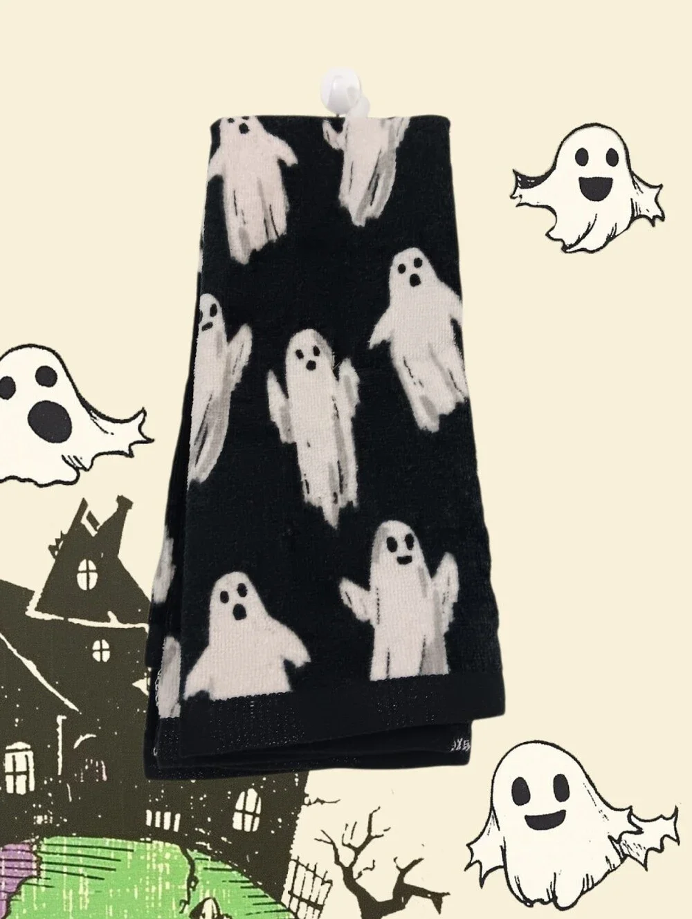 ALL Over Ghosts Halloween Hand Towels